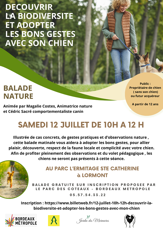 balade chiens et biodiv 12 juillet parc Ermitage