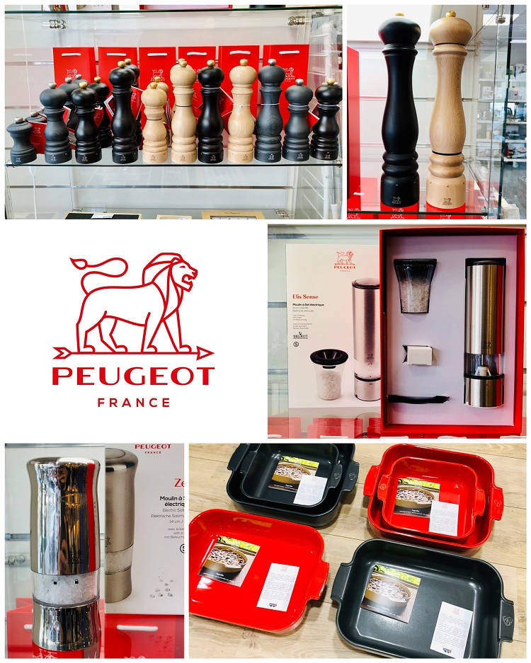 moulins poivre et sel et plat four Peugeot