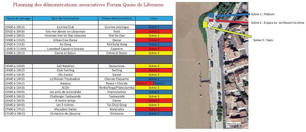 Planning des démonstrations Forum des Associations 2026 - Libourne(1)