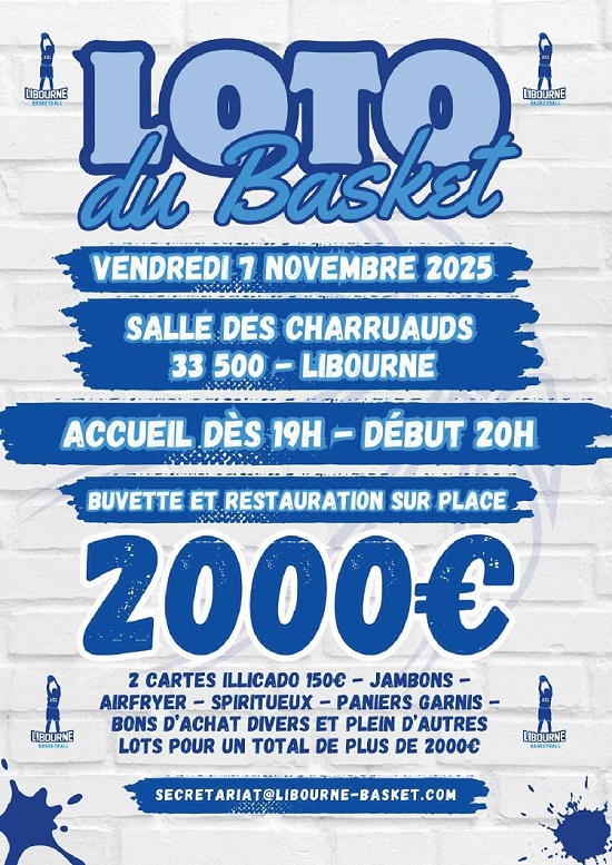 Loto AS Libourne Basket 07.11.2025   Affiche